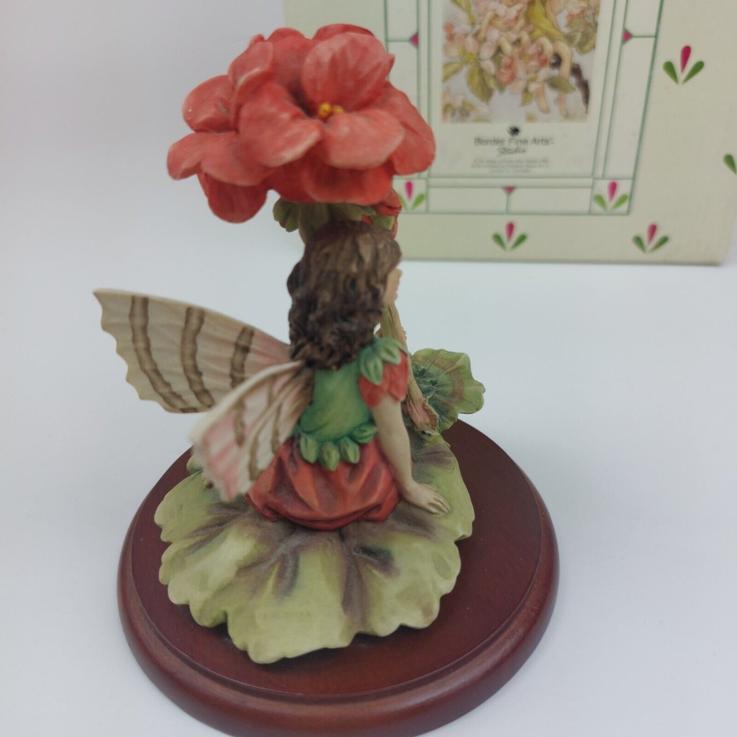 1999 Geranium Flower Fairy Figurine by Cicely Mary Barker - Retired Vintage Garden Fairy Ornament