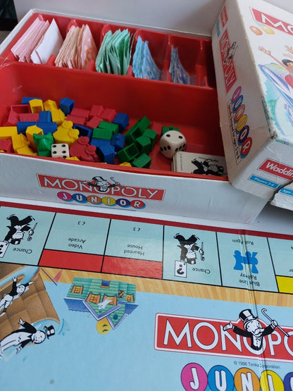 Vintage Junior monopoly board game Waddingtons 1996 Vintage Collectable Ages 5-8