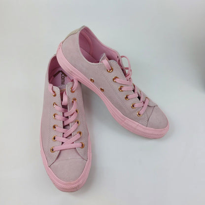 Converse Chuck Taylor All Star UK Size 8 Powder Pink Suede, Used Boxed, Good Con