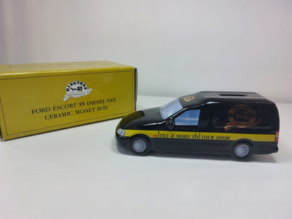 Ford Escort 55 Diesel Van Ceramic Money Box - Ringtons Tea, New & Boxed