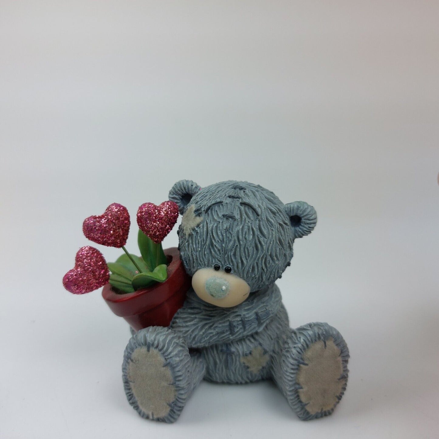 Hearts and Flowers Teddy Bear Figurine, "From Me to You"