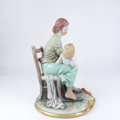 Bruno Merli Signed Porcelain Mother & Child Figurine - Collectible 1960s - RARE