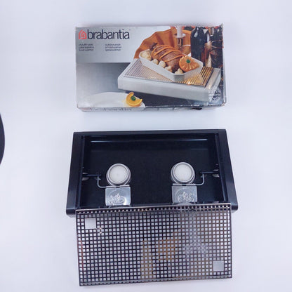 Vintage Brabantia Food Warmer, Two Burners, Black, Made in Holland, 1990's