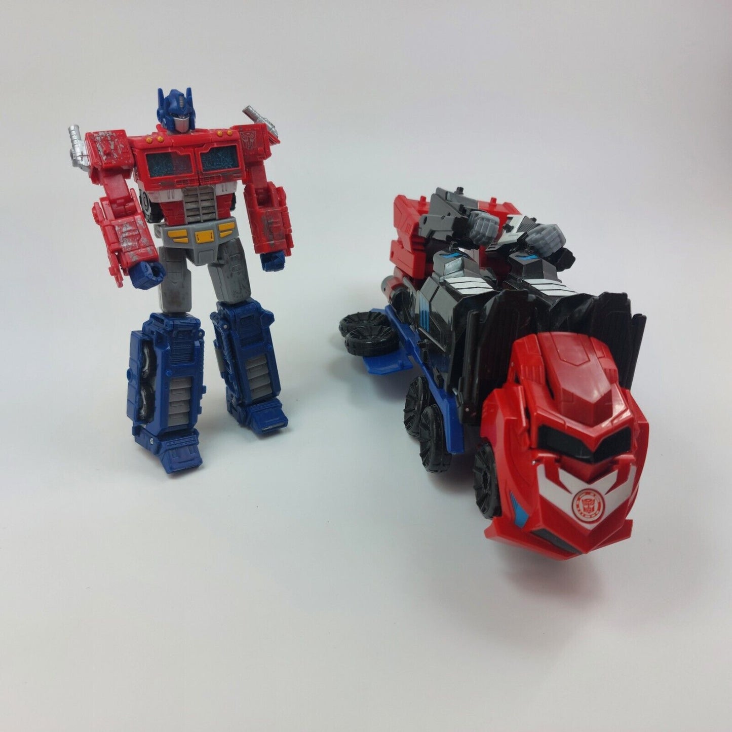 2 × Transformers Mega Optimus Prime Robots In Disguise 3 Steps