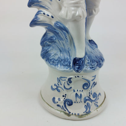 Vintage Capodimonte Porcelain Figurine - Elegant Lady in Blue Hat