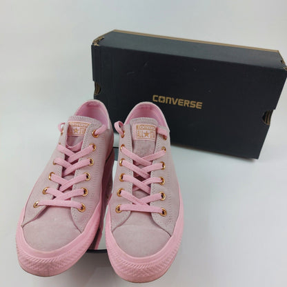 Converse Chuck Taylor All Star UK Size 8 Powder Pink Suede, Used Boxed, Good Con