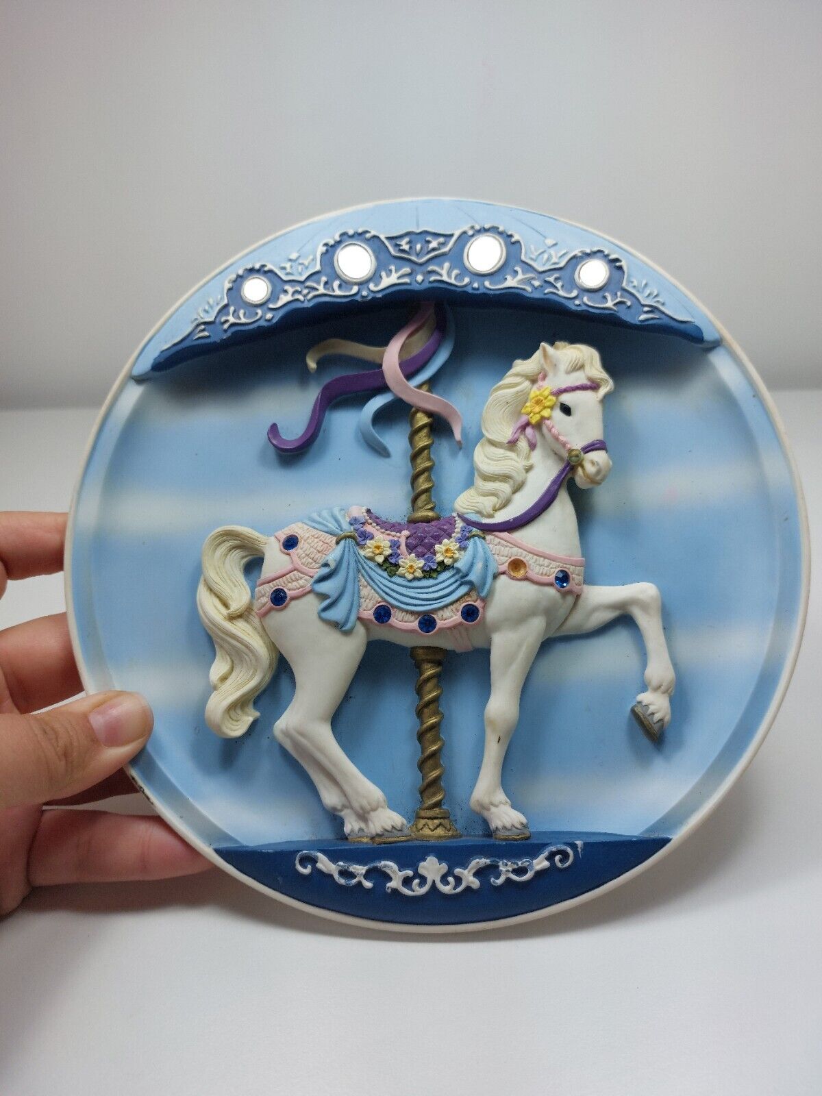 Bradex 1992 Musical Carousel Horse Plate "Sweet Standish"