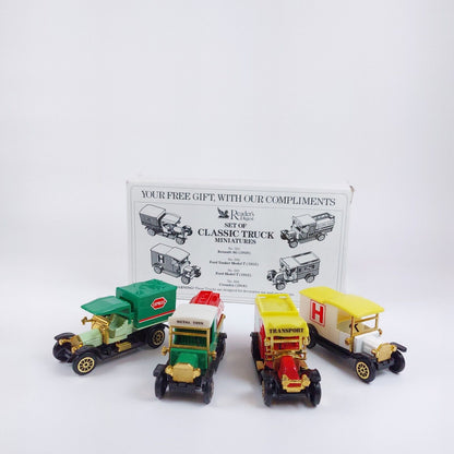 Reader's Digest Classic Truck Miniatures Set of 4- Decorative Collectibles