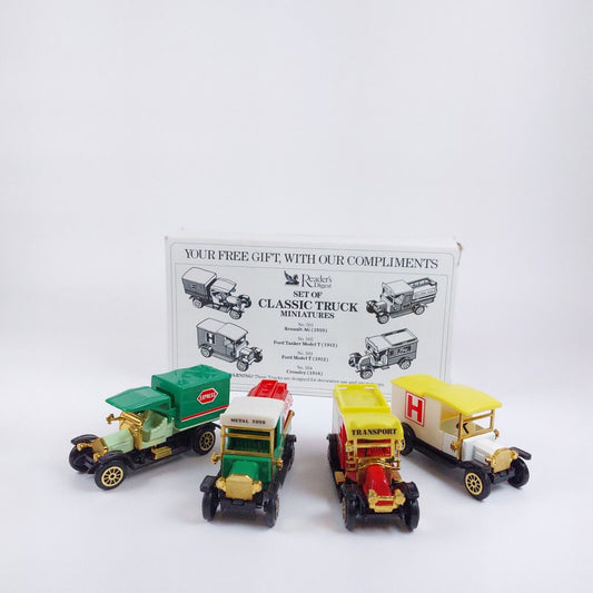 Reader's Digest Classic Truck Miniatures Set of 4- Decorative Collectibles