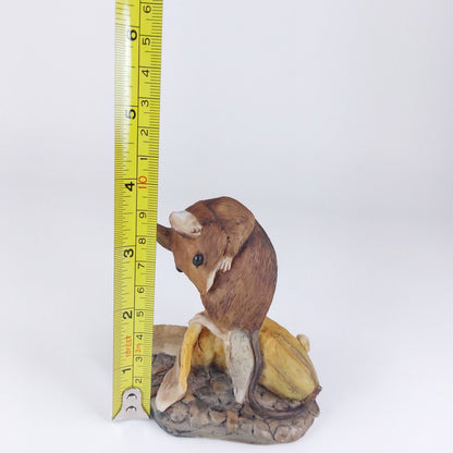 Vintage 1979 Border Fine Arts Mouse on Banana Figurine, Signed A. Wall, Scotland