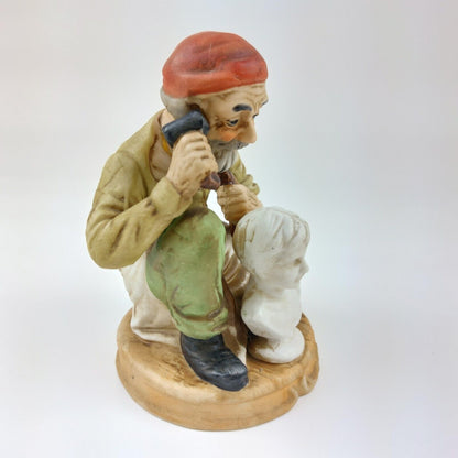 Vintage Porcelain Sculptor Figurine - 1960s Artist Bust Statue Maker, 6" Collect