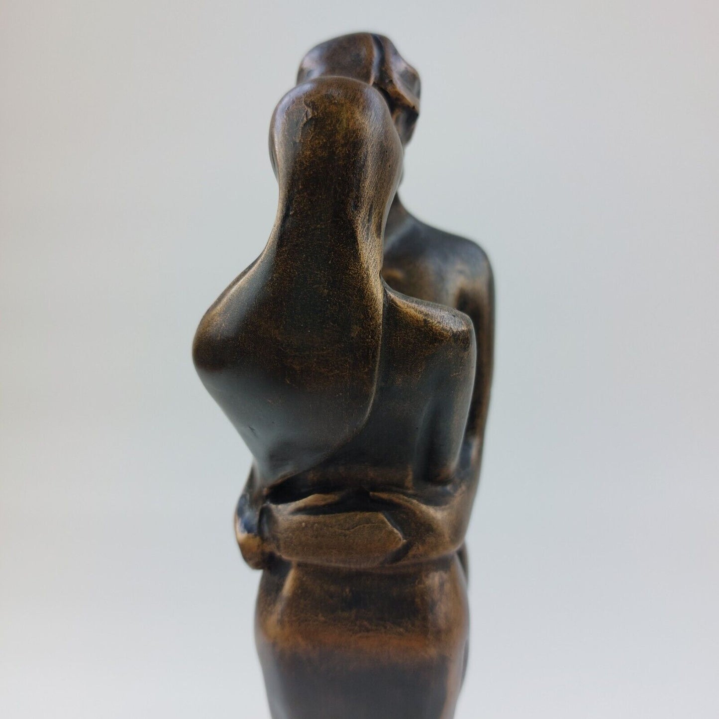 ABSTRACT BRONZE SCULPTURE OF AN EMBRACING COUPLE, Love Sculpture, Gift For Gf,bf