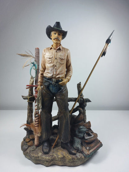 Rare Cowboy Western Figurine - Detailed Resin Sculpture, Excellent Condition