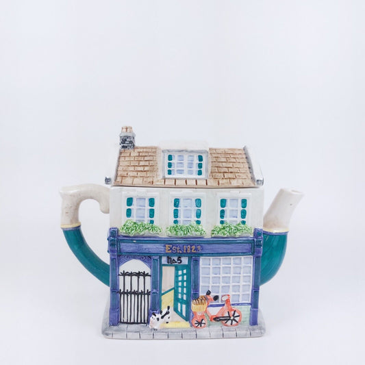 Vintage Ceramic Teapot Shaped House - Decorative Collectible