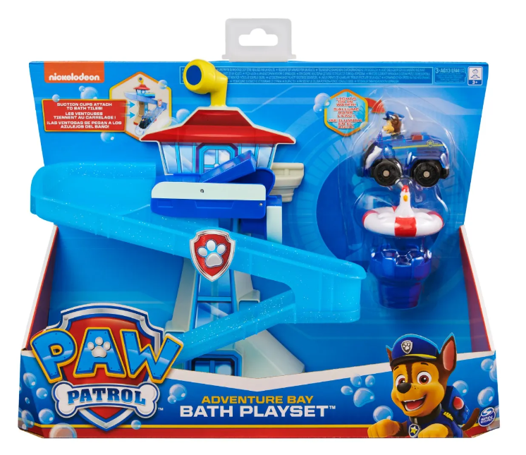 Paw Patrol Water Rescue Bath Playset - Includes Chase Vehicle - New & Sealed