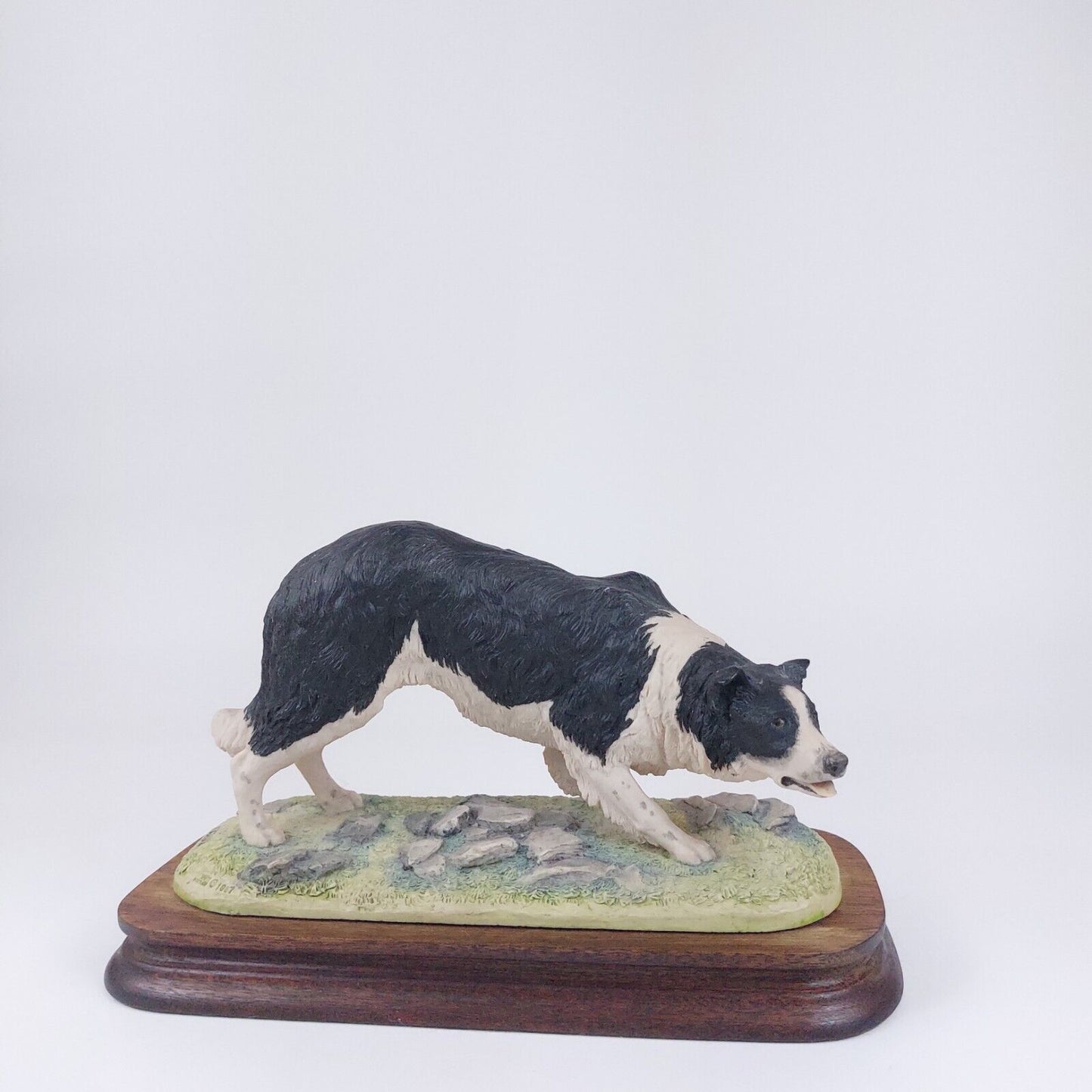 Border Fine Arts 'by F. Waugh' - Rare 1987 Collectible Dog Figurine, Scotland