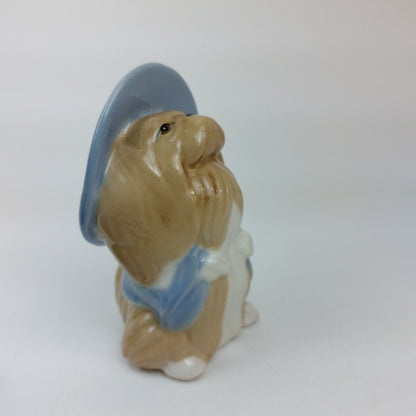 Szeiler Hand-Painted Gnome Figurine, 1950s-1960s, Blue Hat - Made in England