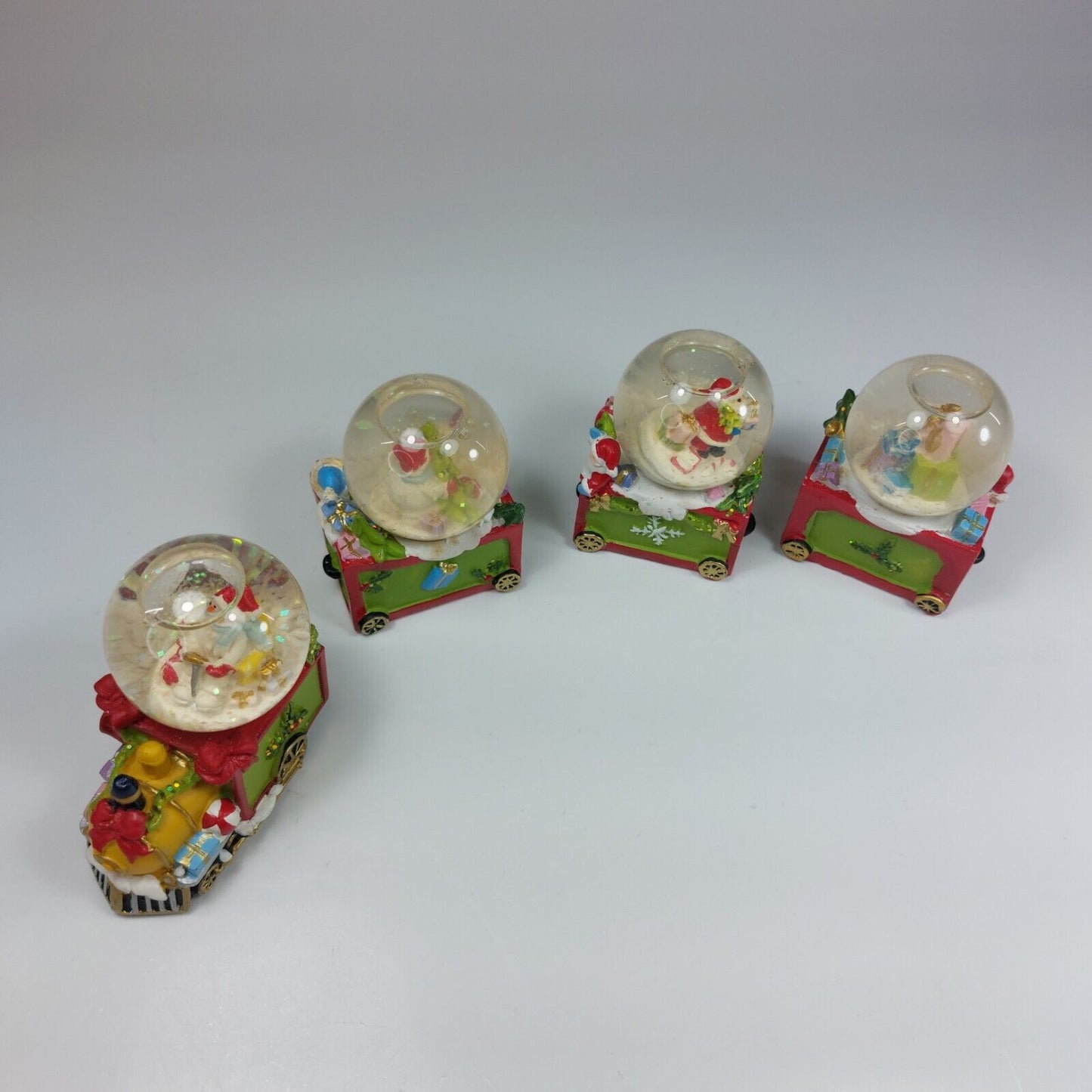 Holiday Snow Globe Train Set with Christmas Motifs