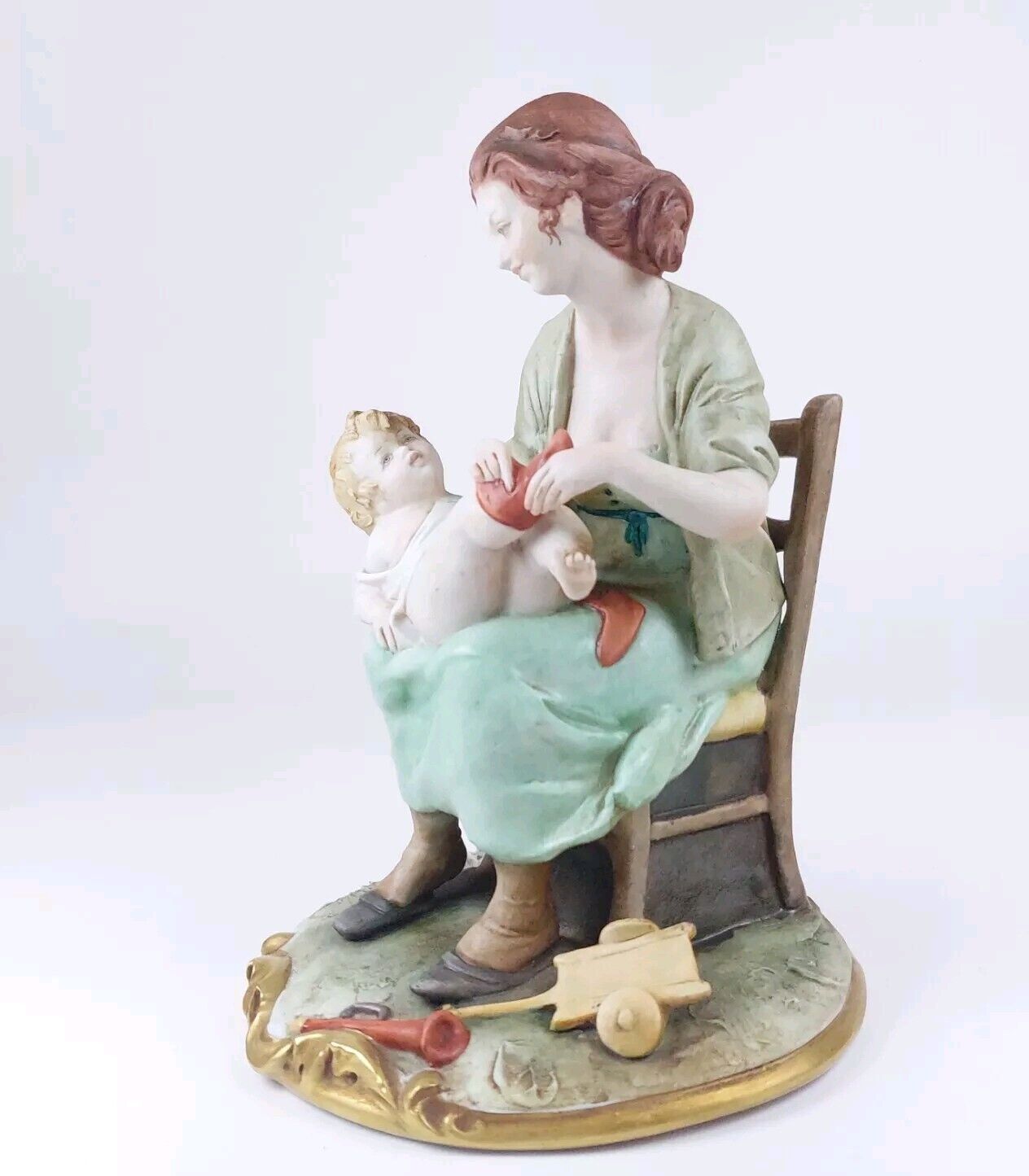 Bruno Merli Signed Porcelain Mother & Child Figurine - Collectible 1960s - RARE