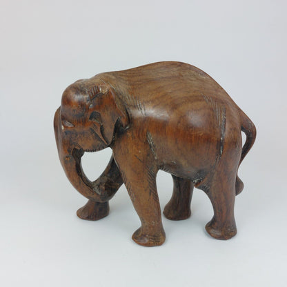 Hand Carved Wooden Elephant Figurine Good Condition Decorative Collectible