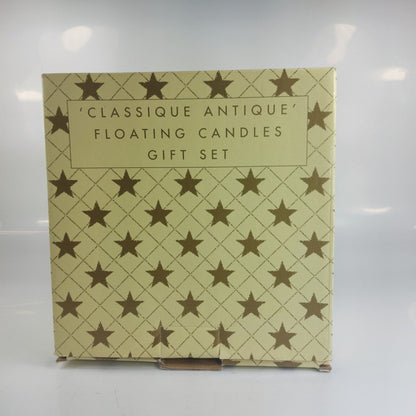 Classique Antique Floating Candles Gift Set in Box - Brand New