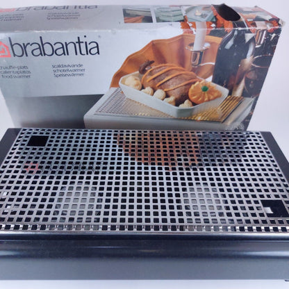 Vintage Brabantia Food Warmer, Two Burners, Black, Made in Holland, 1990's