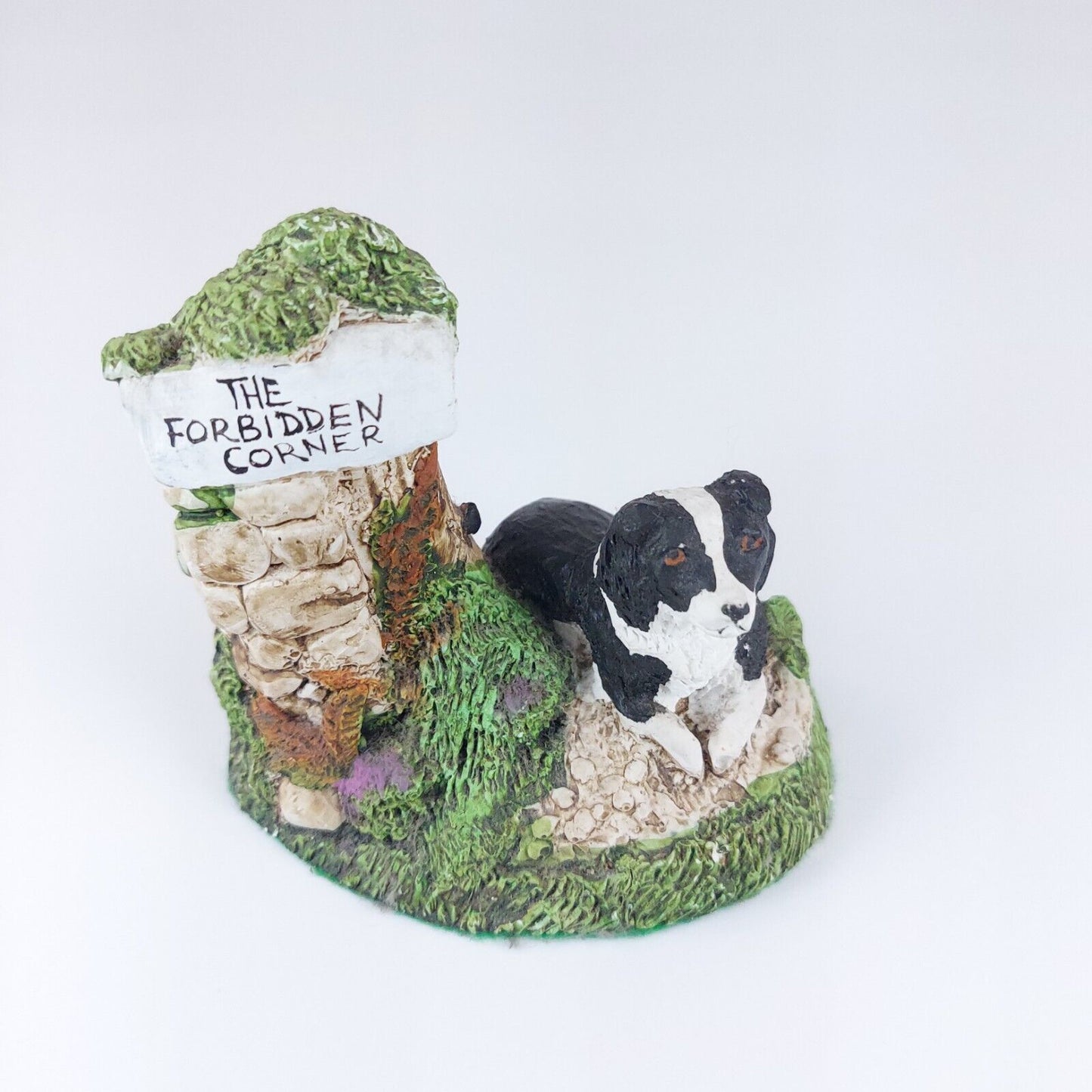 The Forbidden Corner Figurine, Linnet & Moss, Dog & Stone Arch, Hand-Painted