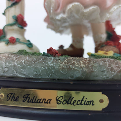 Juliana Collection Decorative Figurine Girl with Doves Porcelain Pink Dress