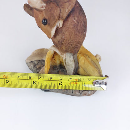 Vintage 1979 Border Fine Arts Mouse on Banana Figurine, Signed A. Wall, Scotland