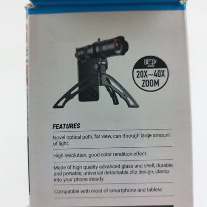 Apexel 20x-40x Zoom Smartphone Lens with Tripod - High-Resolution Photography