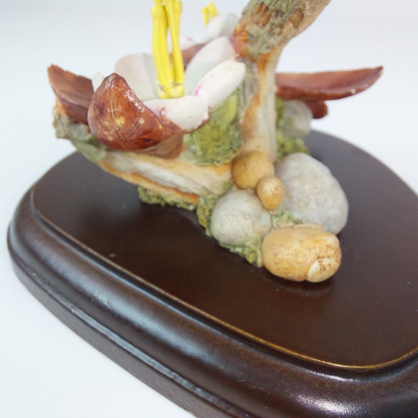 Country Artists "Bluetit with Cherry Blossom" Handcrafted Resin Figurine, Signed