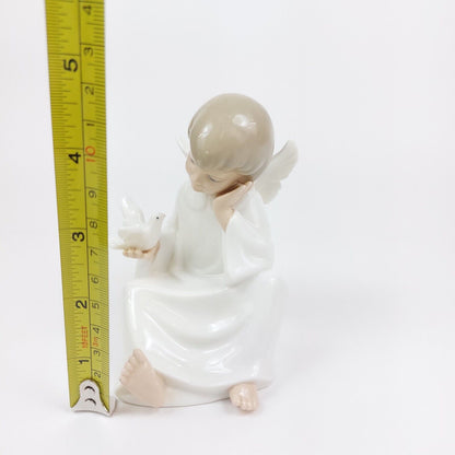 The Leonardo Collection Porcelain Angel with Dove Figurine