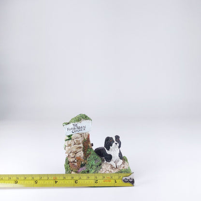 The Forbidden Corner Figurine, Linnet & Moss, Dog & Stone Arch, Hand-Painted