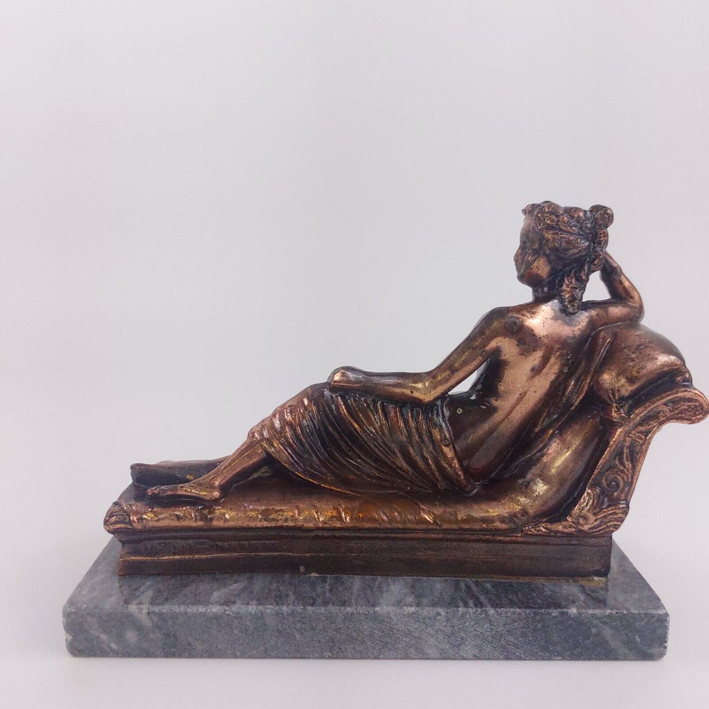 Aphrodite Cyprus Bronze Sculpture on Marble Base - Classic Figurine Statue