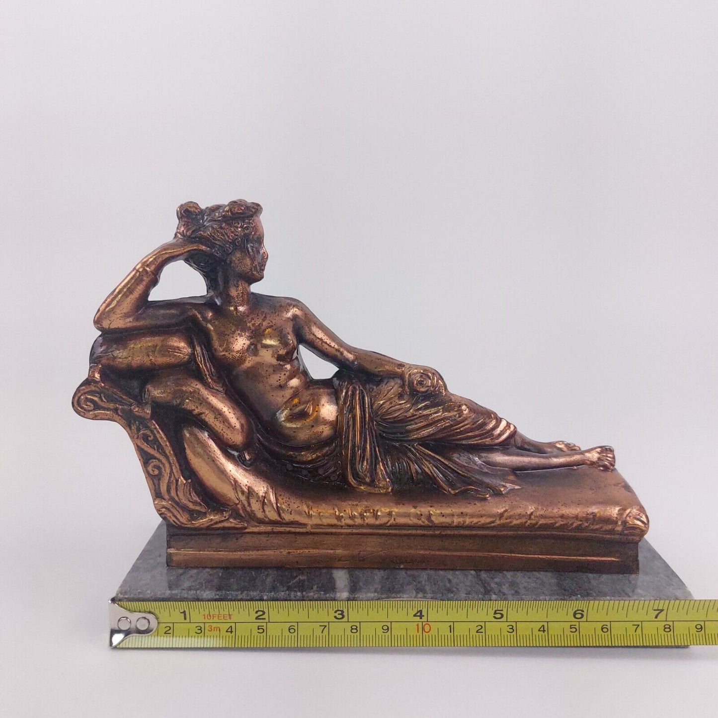 Aphrodite Cyprus Bronze Sculpture on Marble Base - Classic Figurine Statue