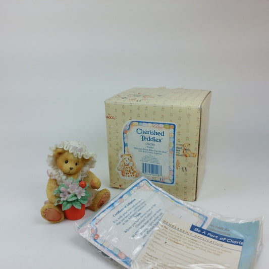 Cherished Teddies Violet 'Blessings Bloom When You Are Near' Collectible Figurin