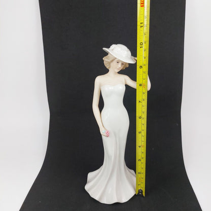 SBL Regal House Collection Porcelain Figurine - Paula in White Dress