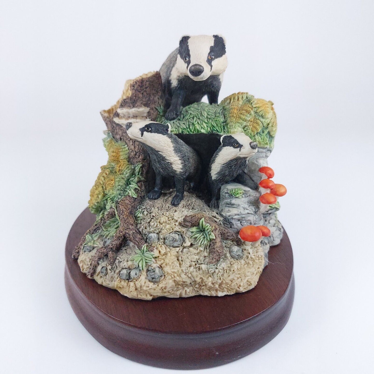 Border Fine Arts Badgers Figurine 1991 Handmade - David Walton Signed