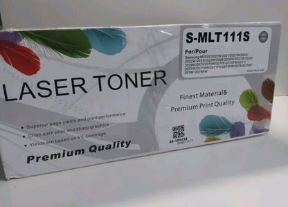 2 x Laser Toner Cartridge S-MLT111S Compatible with Samsung Printers, Black