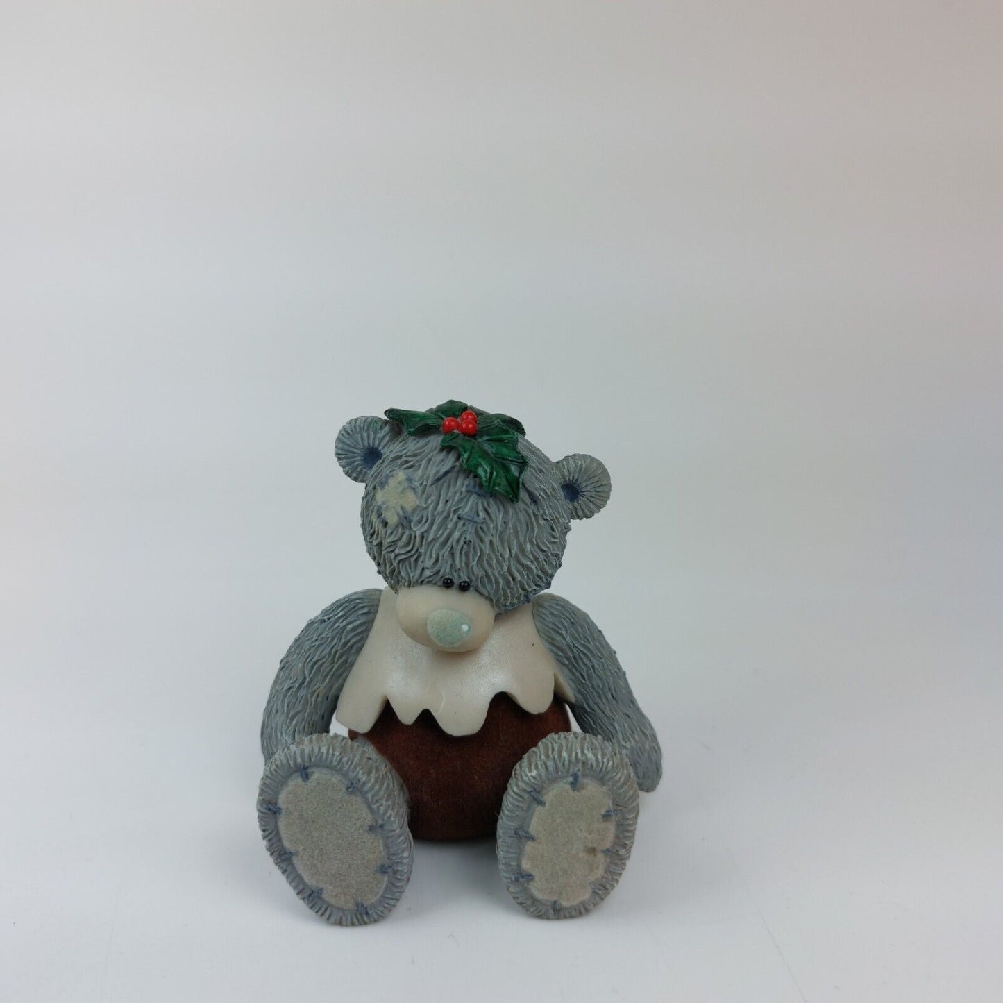 "Me to You" Grey Tatty Teddy with Christmas Pudding - Handmade and Painted