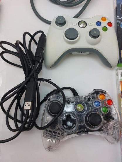 Black XBOX 360 120GB HDD Console With 2 Controllers & 14 Games