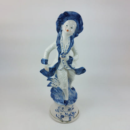 Vintage Capodimonte Porcelain Figurine - Elegant Lady in Blue Hat