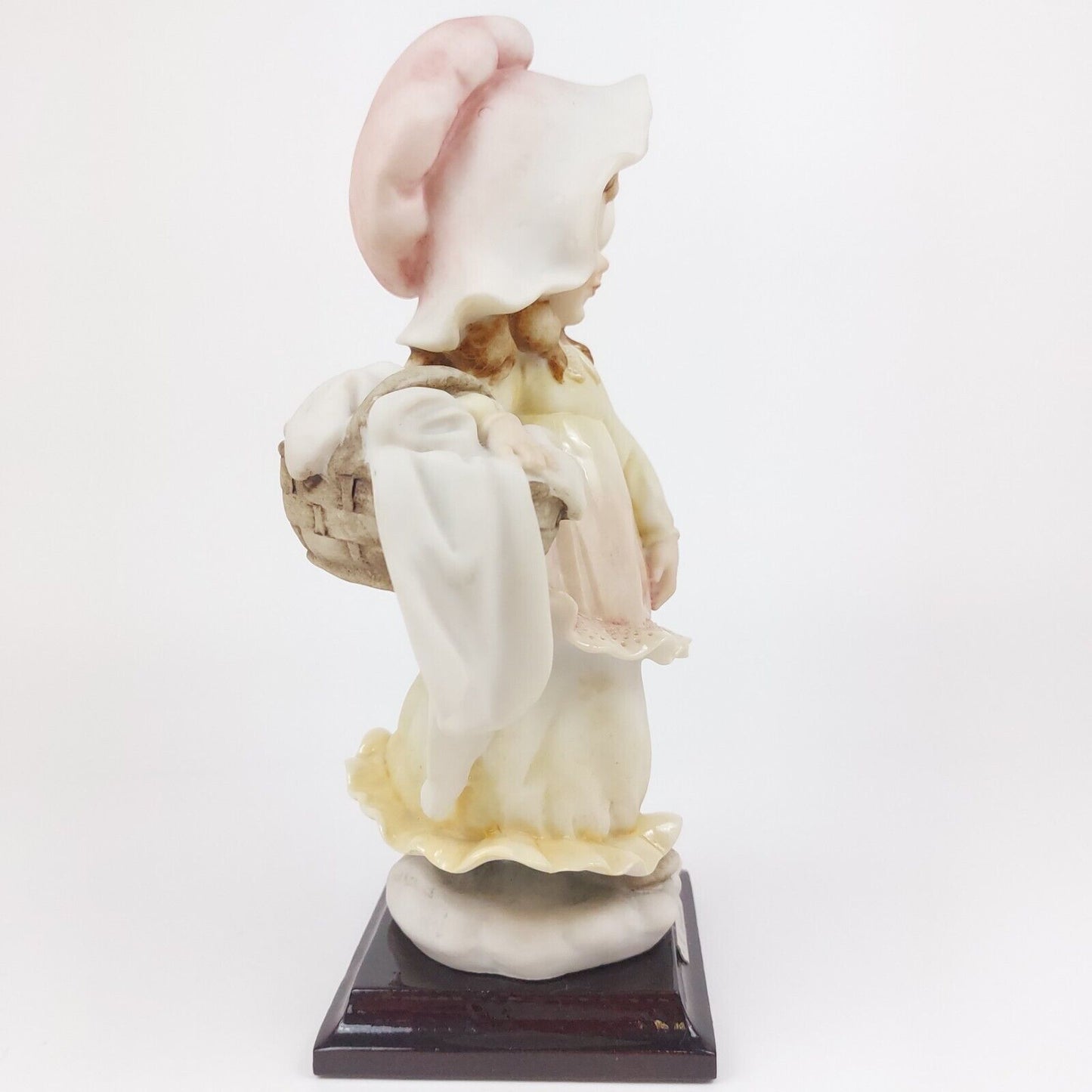 1984 Giuseppe Armani Pink Hat Girl with Basket Figurine - Florence Collectible