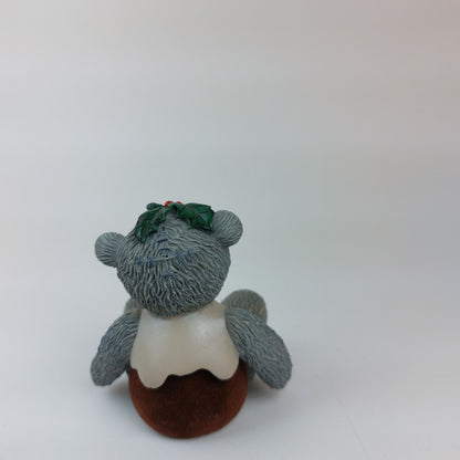 "Me to You" Grey Tatty Teddy with Christmas Pudding - Handmade and Painted