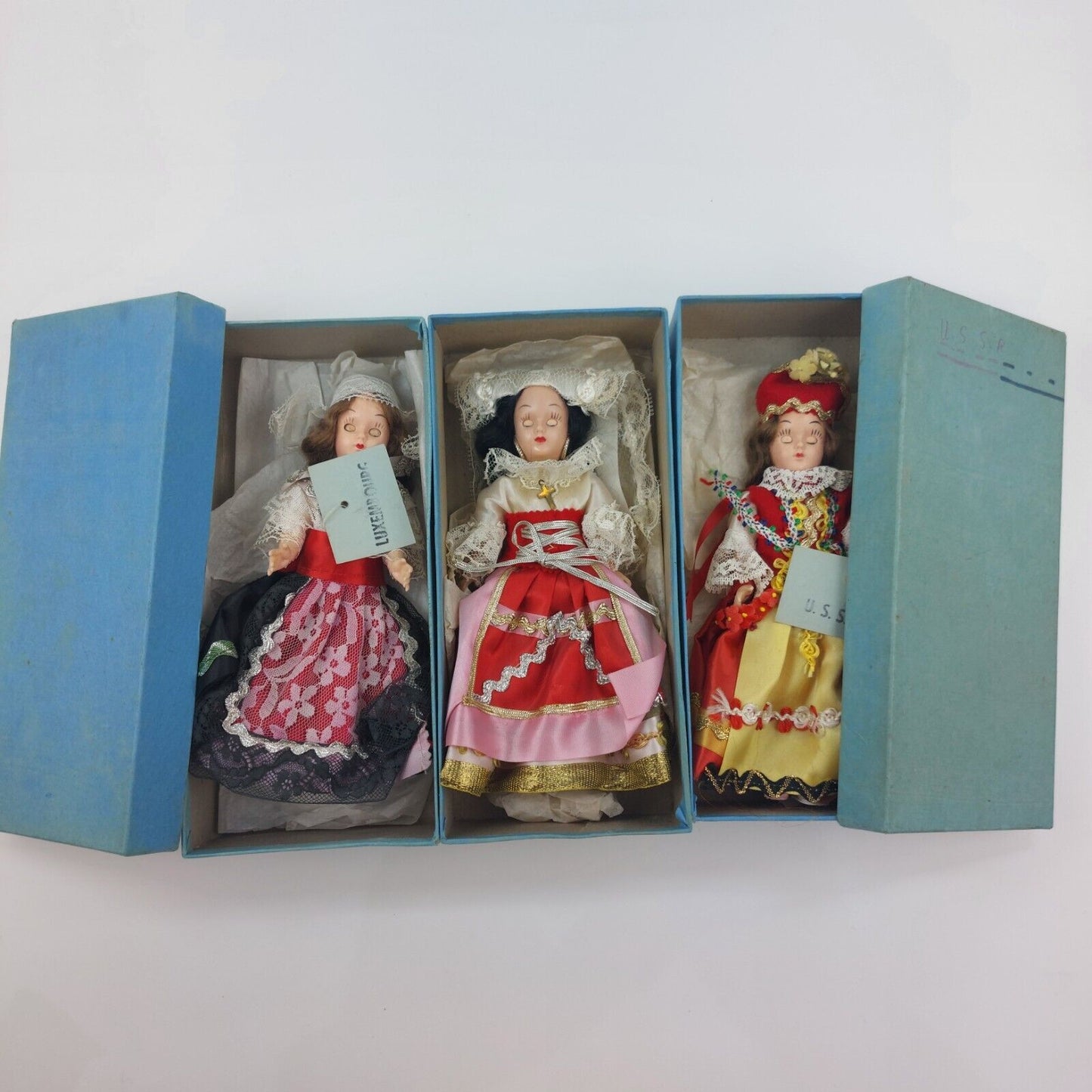 Corrine's Brides Of All Nations , 3× Bride Dolls, Costumed Hand Finished, USSR..