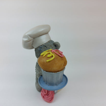 "Me to You" Grey Tatty Teddy Chef with Cupcake - Handmade and Painted