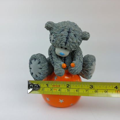 "Me to You" Grey Tatty Teddy on Orange Starry Ball - Handmade and Painted