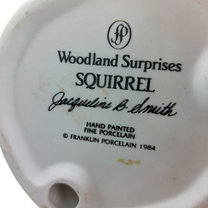 Franklin Porcelain Woodland Surprises Squirrel Figurine - 1984