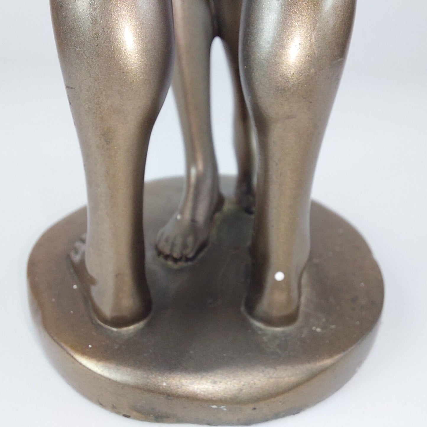 Bronze Effect Resin Embracing Couple Nude Sculpture