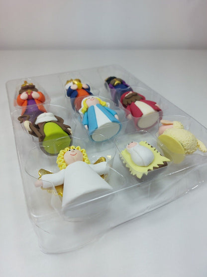 Culpitt 9-Piece Nativity Figurines Set - Christmas Cake Toppers